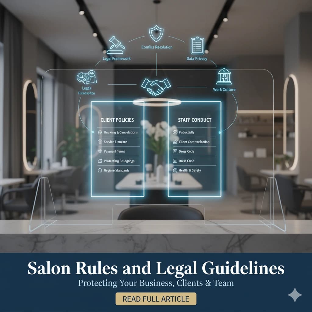 Beauty salon manager ensuring professional conduct and client satisfaction