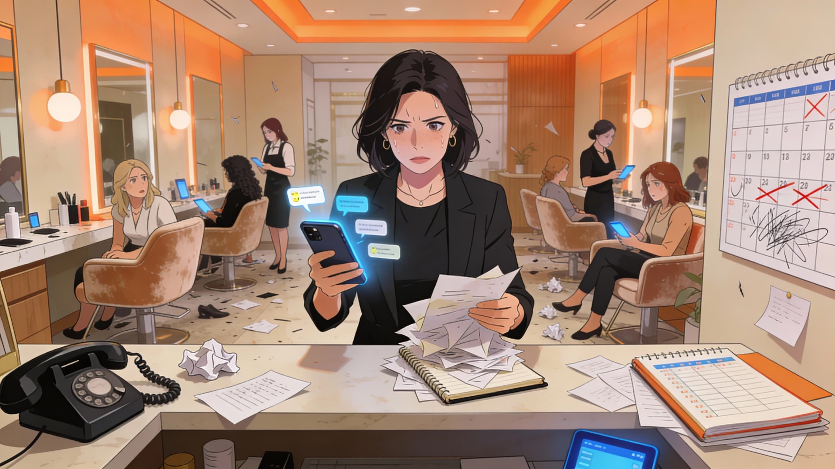 Salon team struggling with scheduling and operations as staff grows