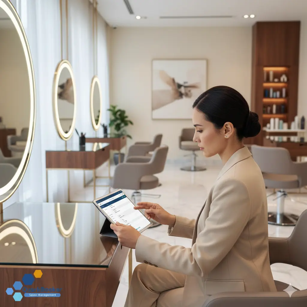 Premium salon software dashboard for high-end salon operations