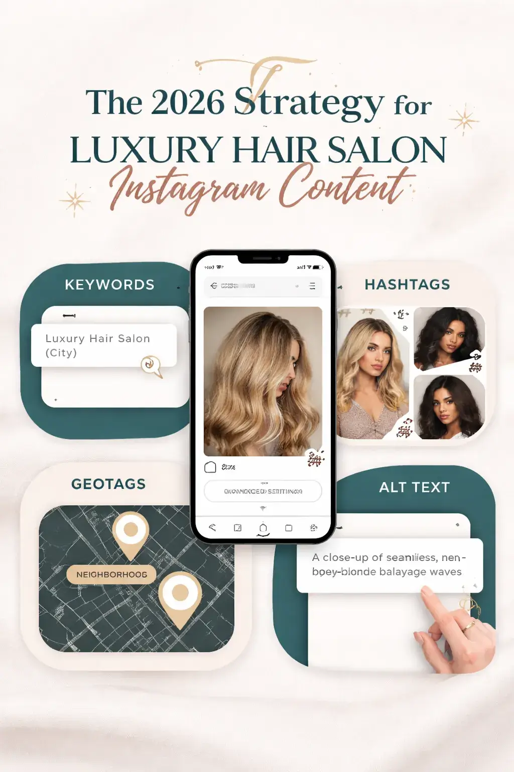 Infographic of 2026 Instagram best practices for hair stylis