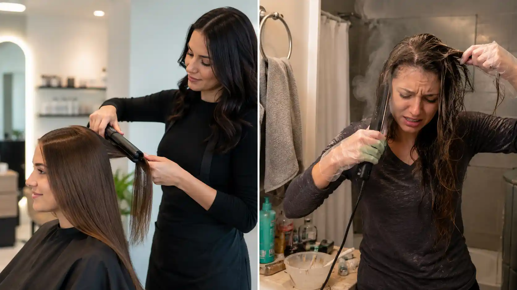 at home vs salon keratin